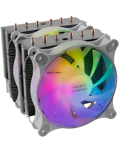Mars Gaming MCPU-XT ARGB Doble Ventilador CPU 120mm Blanco