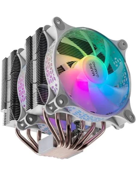 Mars Gaming MCPU-XT ARGB Doble Ventilador CPU 120mm Blanco