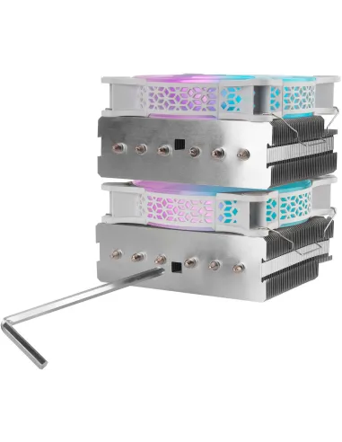 Mars Gaming MCPU-XT ARGB Doble Ventilador CPU 120mm Blanco