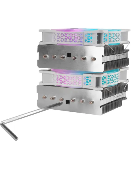 Mars Gaming MCPU-XT ARGB Doble Ventilador CPU 120mm Blanco