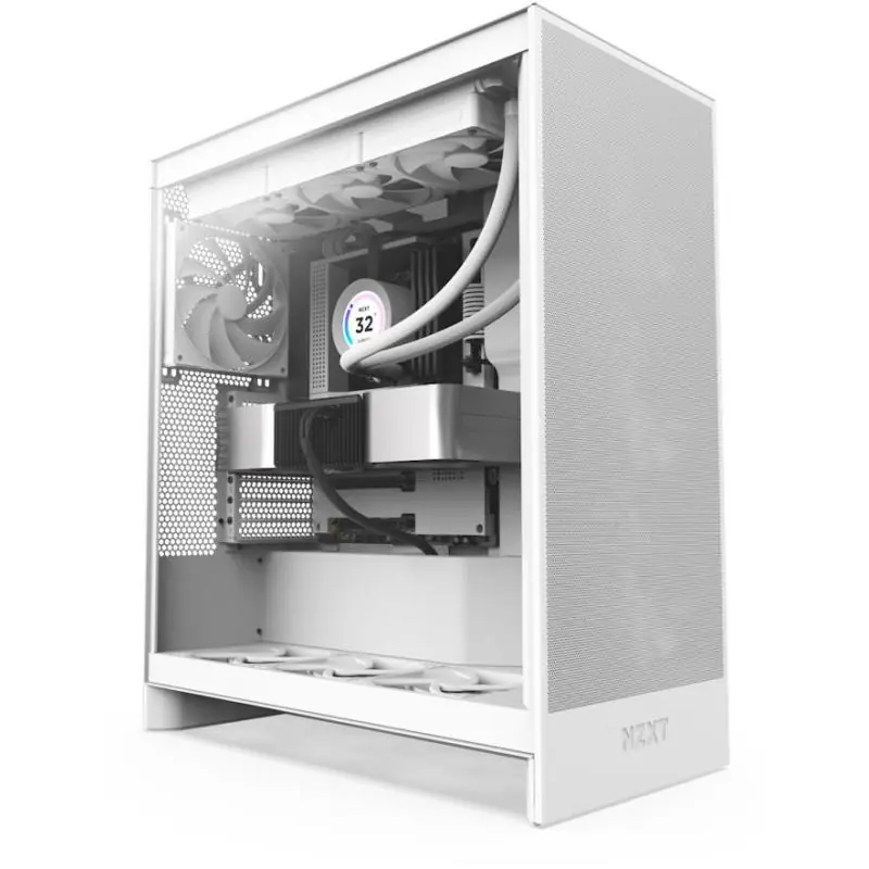 NZXT H7 Flow (2024) Cristal Templado USB 3.2 Blanca