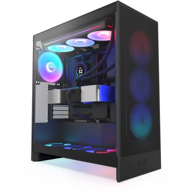 NZXT H7 Flow RGB (2024) Cristal Templado USB 3.2 Negra