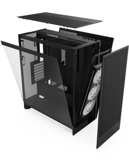 NZXT H7 Flow RGB (2024) Cristal Templado USB 3.2 Negra