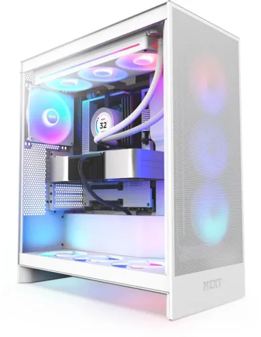 NZXT H7 Flow RGB (2024) Cristal Templado USB 3.2 Blanca