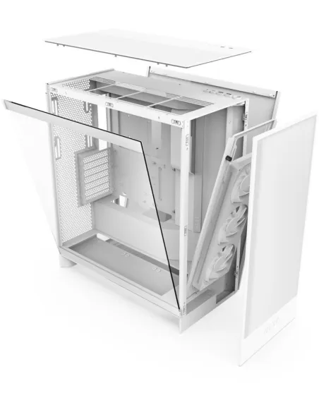 NZXT H7 Flow RGB (2024) Cristal Templado USB 3.2 Blanca