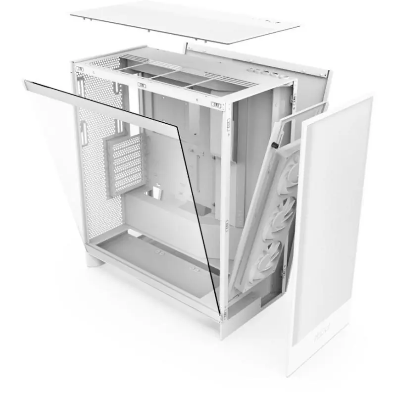 NZXT H7 Flow RGB (2024) Cristal Templado USB 3.2 Blanca