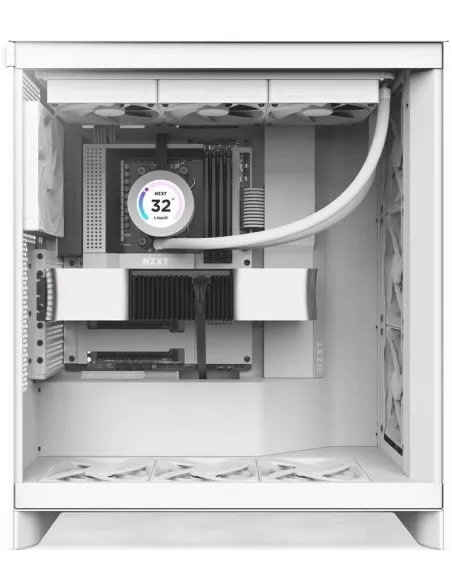 NZXT H7 Flow (2024) Cristal Templado USB 3.2 Blanca