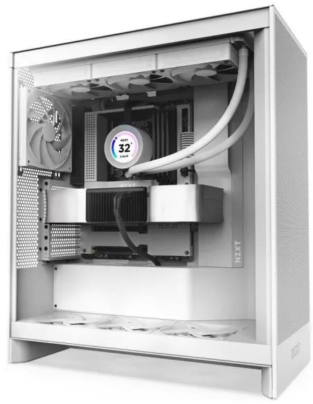 NZXT H7 Flow (2024) Cristal Templado USB 3.2 Blanca