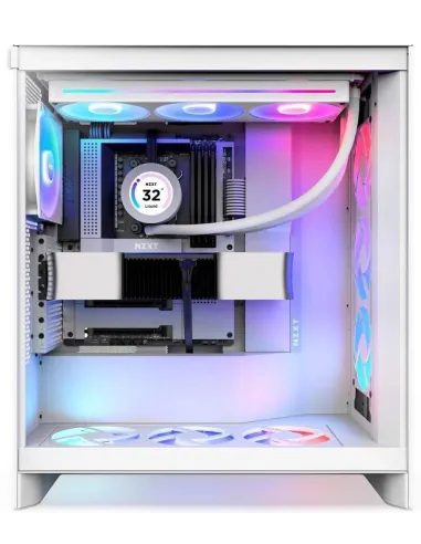 NZXT H7 Flow RGB (2024) Cristal Templado USB 3.2 Blanca