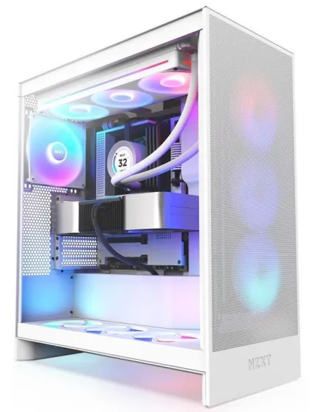 NZXT H7 Flow RGB (2024) Cristal Templado USB 3.2 Blanca