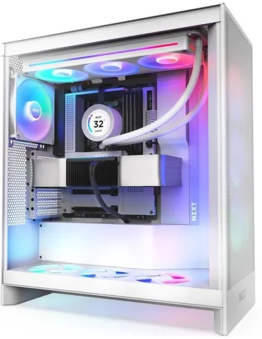 NZXT H7 Flow RGB (2024) Cristal Templado USB 3.2 Blanca