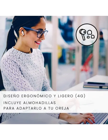 SPC Ether 2 Pro 4624B Auriculares Bluetooth con Cancelación de Ruido Blancos