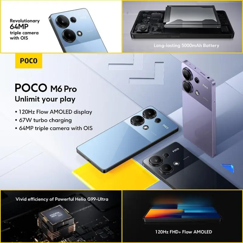 Xiaomi POCO M6 Pro 8/256GB Dual SIM Azul