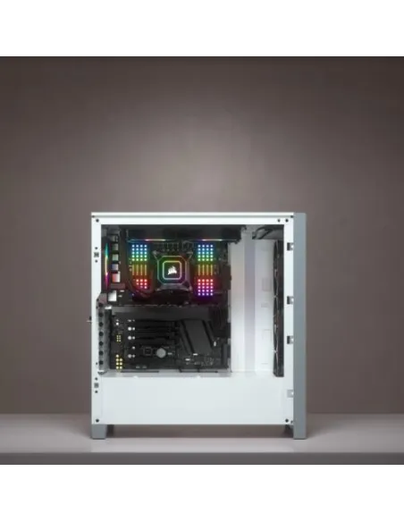 Corsair iCUE 4000X Torre ATX Cristal Templado USB 3.0 Blanca