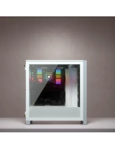 Corsair iCUE 4000X Torre ATX Cristal Templado USB 3.0 Blanca