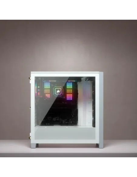 Corsair iCUE 4000X Torre ATX Cristal Templado USB 3.0 Blanca