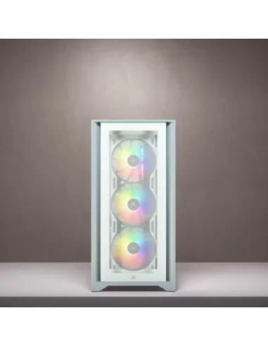 Corsair iCUE 4000X Torre ATX Cristal Templado USB 3.0 Blanca