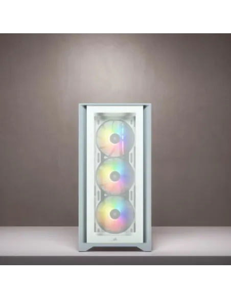 Corsair iCUE 4000X Torre ATX Cristal Templado USB 3.0 Blanca