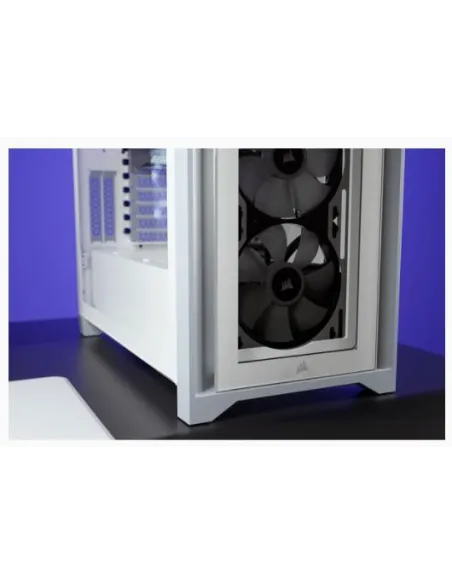 Corsair iCUE 4000X Torre ATX Cristal Templado USB 3.0 Blanca