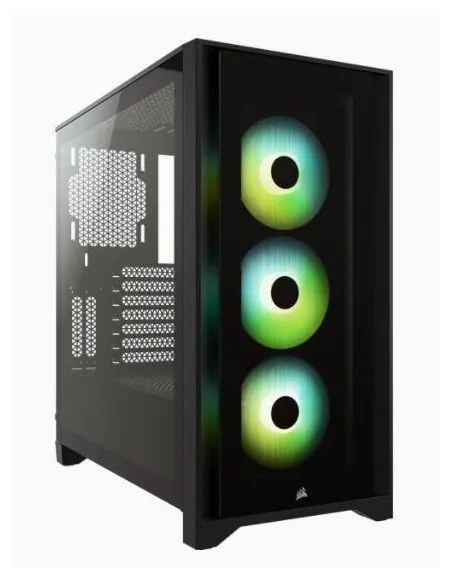 Corsair 4000X iCUE Torre ATX Cristal Templado USB 3.0 Negra