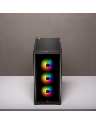 Corsair 4000X iCUE Torre ATX Cristal Templado USB 3.0 Negra