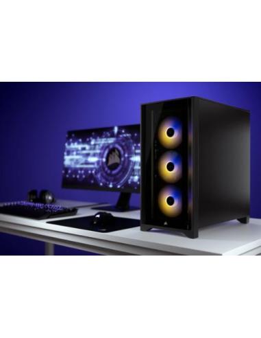 Corsair 4000X iCUE Torre ATX Cristal Templado USB 3.0 Negra