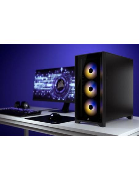 Corsair 4000X iCUE Torre ATX Cristal Templado USB 3.0 Negra