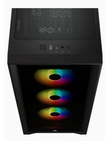 Corsair 4000X iCUE Torre ATX Cristal Templado USB 3.0 Negra