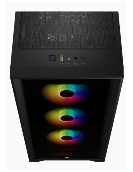 Corsair 4000X iCUE Torre ATX Cristal Templado USB 3.0 Negra
