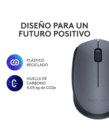 Logitech M170 RF Ratón Óptico Inalámbrico 1000DPI