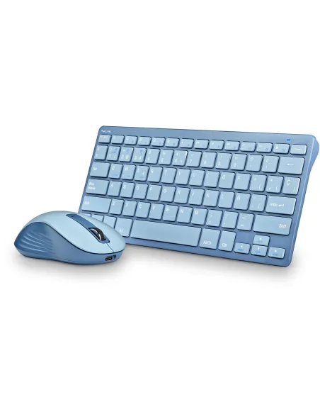 NGS FANTASYKITBLUE Kit de Teclado y Ratón Inalámbricos Multifunción Recargables Azules