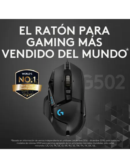 Logitech G502 Hero Ratón Gaming 25600DPI