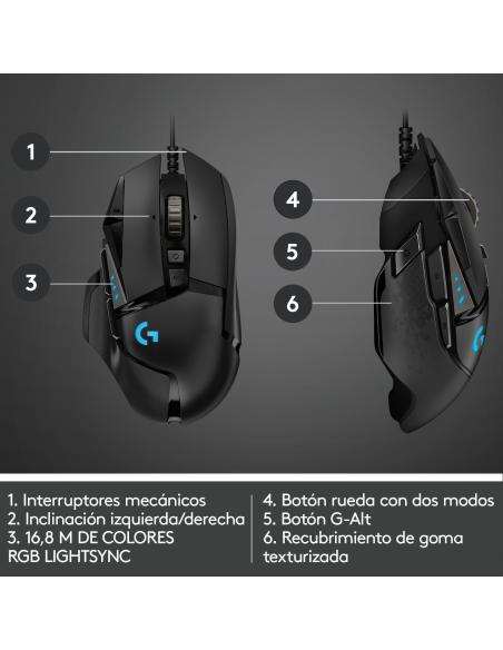 Logitech G502 Hero Ratón Gaming 25600DPI