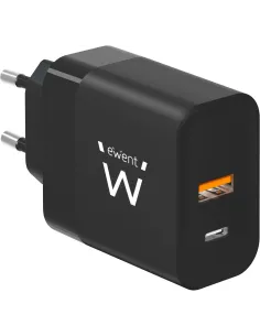 Ewent EW1327 Cargador USB-A/USB-C 45W Negro-AATCAT0383