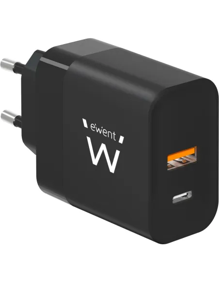 Ewent EW1327 Cargador USB-A/USB-C 45W Negro