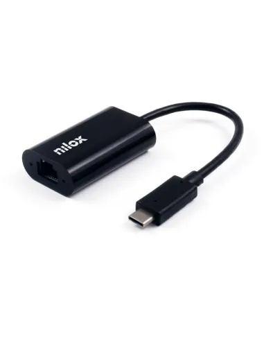 Nilox NXADAP06 Adaptador USB-C a RJ-45 Gigabit Negro