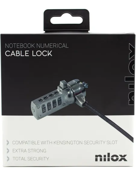 Nilox NXSC002 Cable de Seguridad Con Combinación 1.8 M Negro