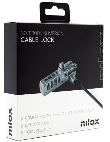 Nilox NXSC002 Cable de Seguridad Con Combinación 1.8 M Negro