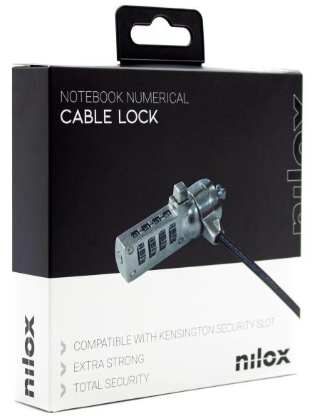 Nilox NXSC002 Cable de Seguridad Con Combinación 1.8 M Negro