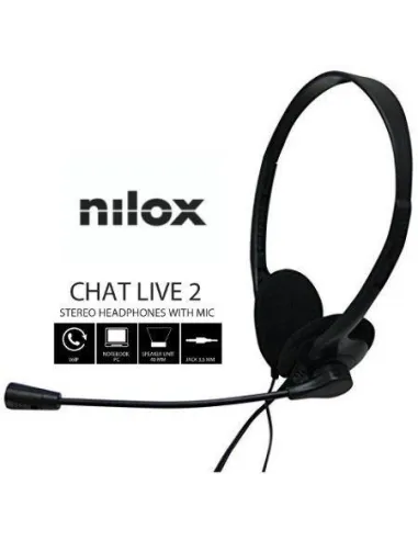 Nilox NXCM0000004 Auriculares Doble Jack con Micrófono Negros