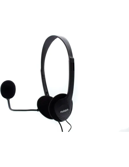 Nilox NXCM0000004 Auriculares Doble Jack con Micrófono Negros