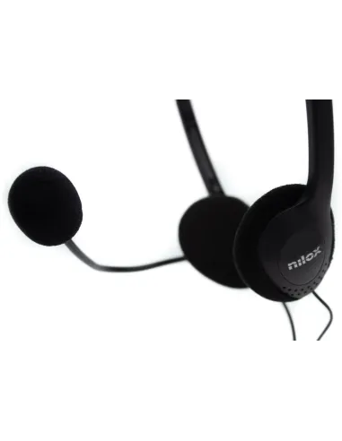 Nilox NXCM0000004 Auriculares Doble Jack con Micrófono Negros