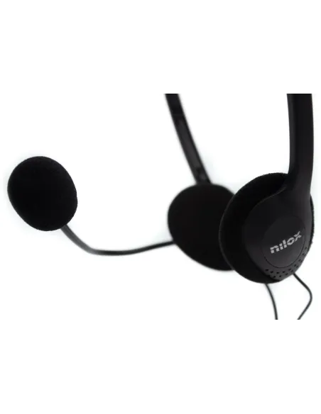 Nilox NXCM0000004 Auriculares Doble Jack con Micrófono Negros