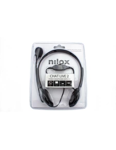 Nilox NXCM0000004 Auriculares Doble Jack con Micrófono Negros