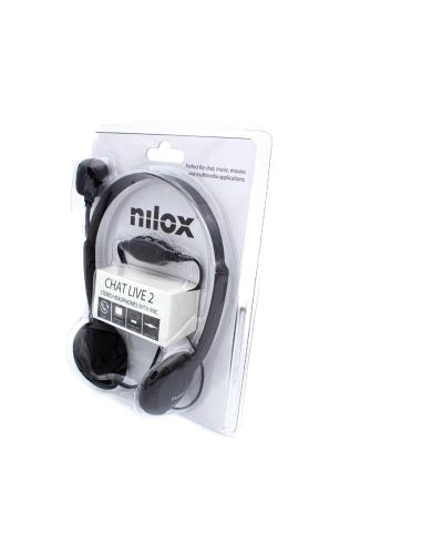 Nilox NXCM0000004 Auriculares Doble Jack con Micrófono Negros