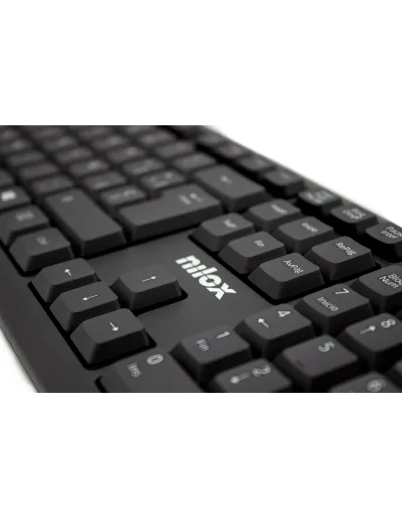 Nilox NXKBE000002 Teclado Compacto USB-A Negro