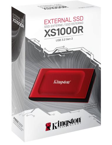 Kingston XS1000 2TB SSD Externo USB-C Rojo