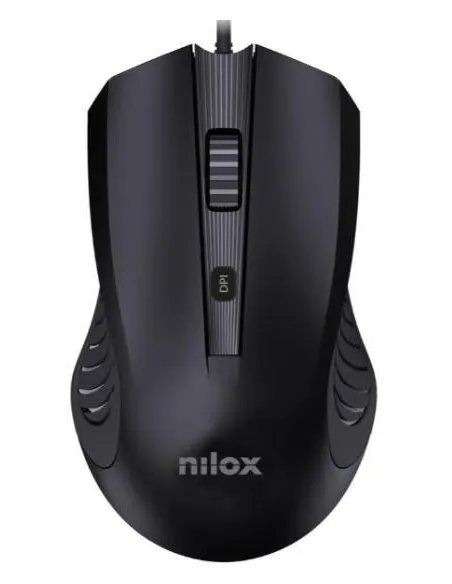 Nilox MOUSB1013 Ratón 2400 DPI USB-A Negro