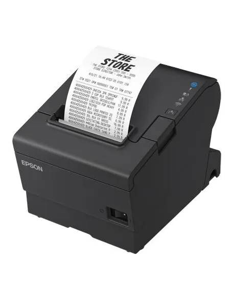 Epson TM-T88VII Impresora de Tickets Térmica USB + Ethernet + Puerto Serie Negra
