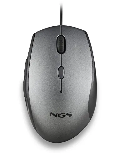 NGS Moth Ratón Ergonómico Gris